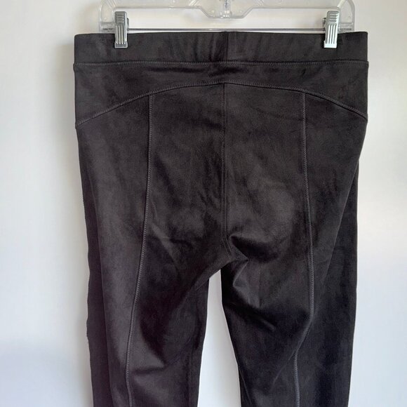 NWT DAVID LERNER Bergen Seamed Micro Suede Leggings Large Green - Picture 5 of 10